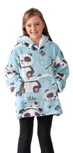 Load image into Gallery viewer, Casa Rosso Panda Cute Blue Panda Kid Hoodie - 036216