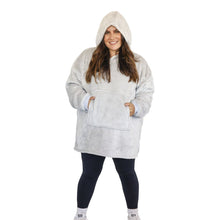 Load image into Gallery viewer, Casa Rosso Sherpa Hoodie Grey - 036228