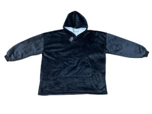 Load image into Gallery viewer, Casa Rosso Flannel+Sherpa Hoodie Black - 036229