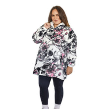 Load image into Gallery viewer, Casa Rosso Panda Floral Gothic Hoodie - 036257