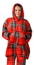 Load image into Gallery viewer, Casa Rosso Panda Flanno Hoodie - 036260