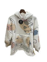Load image into Gallery viewer, Casa Rosso Panda Multi Kitty Kid Hoodie - 036265
