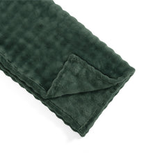 Load image into Gallery viewer, Casa Rosso Bubble Flannel Throw Emerald 127X152CM - 655120