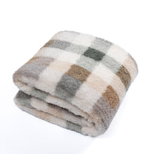 Load image into Gallery viewer, Casa Rosso Sherpa Check Throw Grey/Brown 127X152CM - 655137