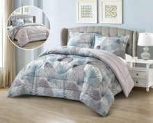 Load image into Gallery viewer, Casa Rosso Comforter Set Cal-King Ada Grey Blue 260x280CM - 664060