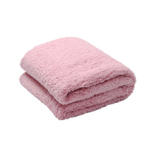 Load image into Gallery viewer, Casa Rosso Sherpa Blanket QB Light Mauve 200X240CM - 664150