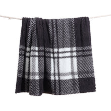 Load image into Gallery viewer, Casa Rosso Sherpa Check Throw Grey 127X152CM - 664739