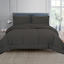Load image into Gallery viewer, Casa Rosso Wash Comforter Set Charcoal QB 210X210CM - 664173