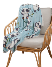 Load image into Gallery viewer, Casa Rosso Throw Panda Cute Blue Panda 127X152CM - 664184