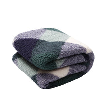 Load image into Gallery viewer, Casa Rosso Sherpa Check Throw Olive 127X152CM - 664743