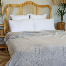 Load image into Gallery viewer, Casa Rosso Sherpa Blanket QB 2Tone Black/White 200X240CM - 664207