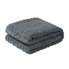 Load image into Gallery viewer, Casa Rosso Bubble Flannel QB Blanket Charcoal 200X240CM - 655123