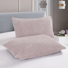Load image into Gallery viewer, Casa Rosso Teddy Fleece 2Pcs Pillow Cases Mauve 48X74CM - 664689