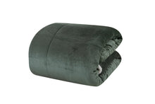 Load image into Gallery viewer, Casa Rosso Flan+Sherpa Comforter Set QB Green 210X210CM - 664715