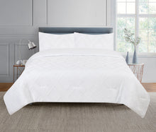 Load image into Gallery viewer, Casa Rosso Jacquard Fringe Comforter Set KB White 240X240CM - 664718