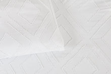 Load image into Gallery viewer, Casa Rosso Jacquard Fringe Comforter Set QB White 210X210CM - 664717