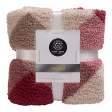 Load image into Gallery viewer, Casa Rosso Sherpa Check Throw Red 127X152CM - 664740