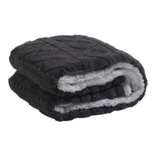 Load image into Gallery viewer, Casa Rosso Jacquard Sherpa Throw Charcoal 127X152CM - 664890