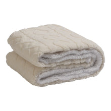 Load image into Gallery viewer, Casa Rosso Jacquard Sherpa Throw Ivory 127X152CM - 664891