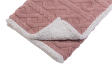 Load image into Gallery viewer, Casa Rosso Jacquard Sherpa Throw Pink 127X152CM - 664894