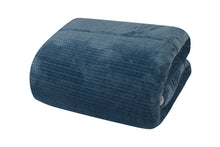 Load image into Gallery viewer, Casa Rosso Jacherr Sherpa Comforter Set Blue KB 240X240CM - 665053