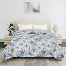 Load image into Gallery viewer, Casa Rosso Vintage Quilt Pinsonic Palm Mist KB 235X265CM - 665797