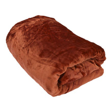 Load image into Gallery viewer, Casa Rosso Mink Blanket QB Burnt Orange 200X240CM - 666058