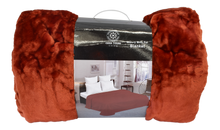 Load image into Gallery viewer, Casa Rosso Mink Blanket QB Burnt Orange 200X240CM - 666058