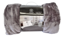 Load image into Gallery viewer, Casa Rosso Mink Blanket DB Charcoal 180X210CM - 666082