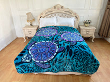 Load image into Gallery viewer, Casa Rosso Mink Blanket DB Turtle Aqua 180X210CM - 666088