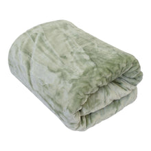 Load image into Gallery viewer, Casa Rosso Mink Blanket QB Sage Green 200X240CM - 666089