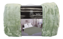 Load image into Gallery viewer, Casa Rosso Mink Blanket QB Sage Green 200X240CM - 666089