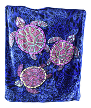Load image into Gallery viewer, Casa Rosso Mink Blanket QB Turtle Deep Sea 200X240CM - 666091