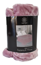 Load image into Gallery viewer, Casa Rosso Mink Throw Mauve 127X152CM - 666095