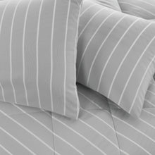 Load image into Gallery viewer, Casa Rosso Stripe Yarn Dye Comforter QB Silver 220X220CM - 666188