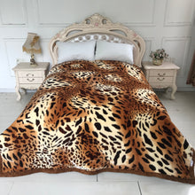 Load image into Gallery viewer, Casa Rosso Mink Blanket QB Leopard Spot Brown 200X240CM - 666741