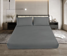 Load image into Gallery viewer, Casa Rosso Melange Combo Sheet Set Charcoal KB - 670124