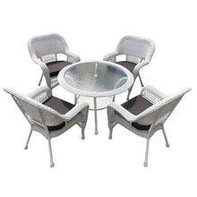 Load image into Gallery viewer, SLF Wicker Dining Setting 5PC Granada White - 974080