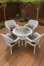 Load image into Gallery viewer, SLF Wicker Dining Setting 5PC Granada White - 974080