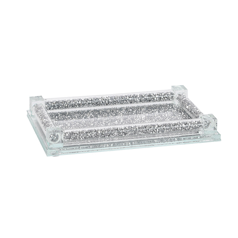 Tray Crush Silver Glitter 24X15CM - 025027