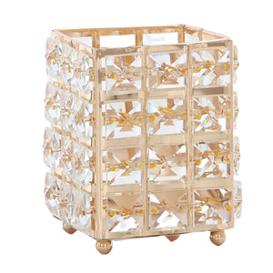 Candle Holder Diamond Squares/Gold 12CM - 025119