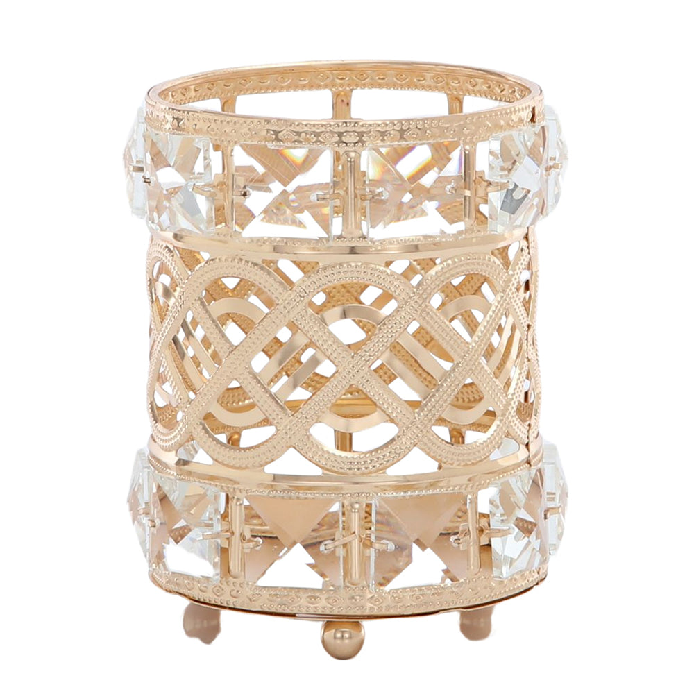 Candle Holder Round Lattice&Diamonds 12CM - 025120