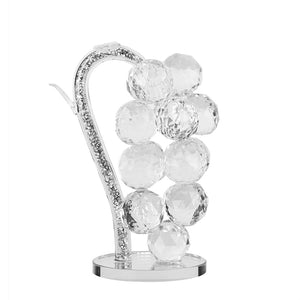 Crystal Grapes on Silver Chip Stem 15CM - 025124