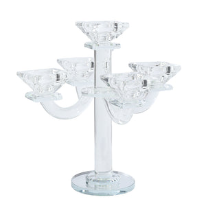 Crystal Candelabra 5 Arms Square 24CM - 025126