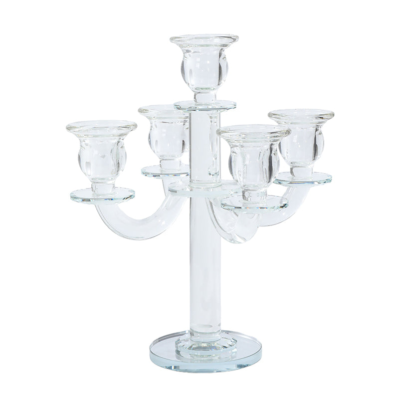 Crystal Candelabra 5 Arms Round 24CM - 025127