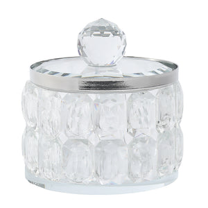 Crystal Trinket Pot Flat Round 9CM - 025130