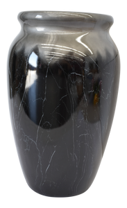 Vase Glazed Pot Black & Silver 35X57CM - 030442