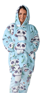 Casa Rosso Panda Cute Blue Panda Hoodie - 036203