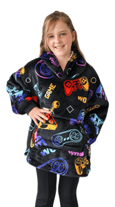 Casa Rosso Panda Black Gamer Kid Hoodie - 036217
