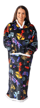 Load image into Gallery viewer, Casa Rosso Panda Black Gamer Jumbo Hoodie - 036223
